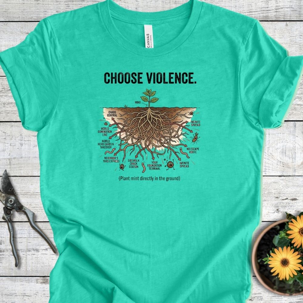 Printify T-Shirt Heather Sea Green / S Choose Violence T-Shirt