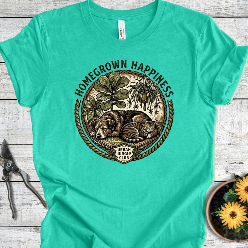 Printify T-Shirt Heather Sea Green / S Home Happiness T-Shirt