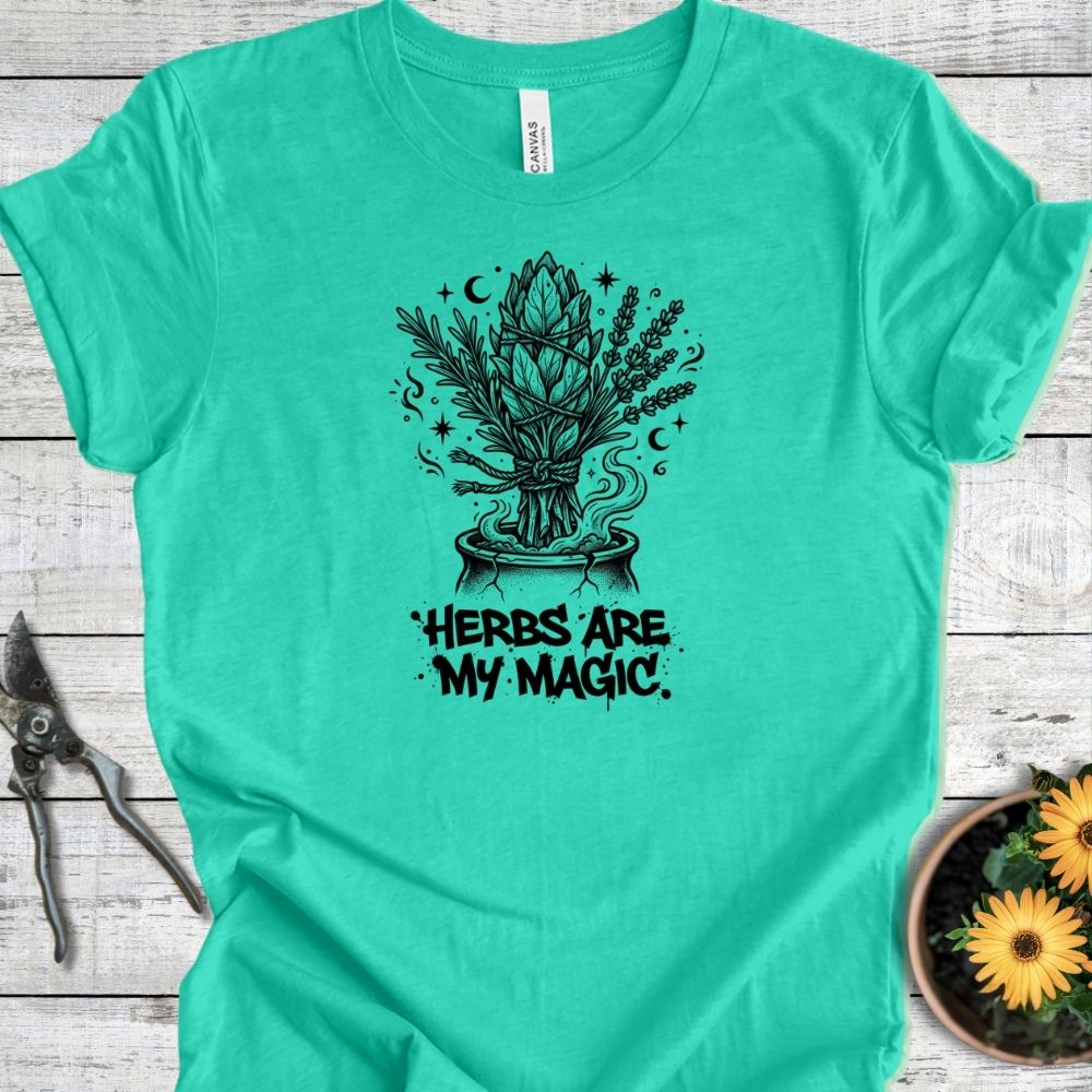 Printify T-Shirt Heather Sea Green / S Magic Herbs T-Shirt