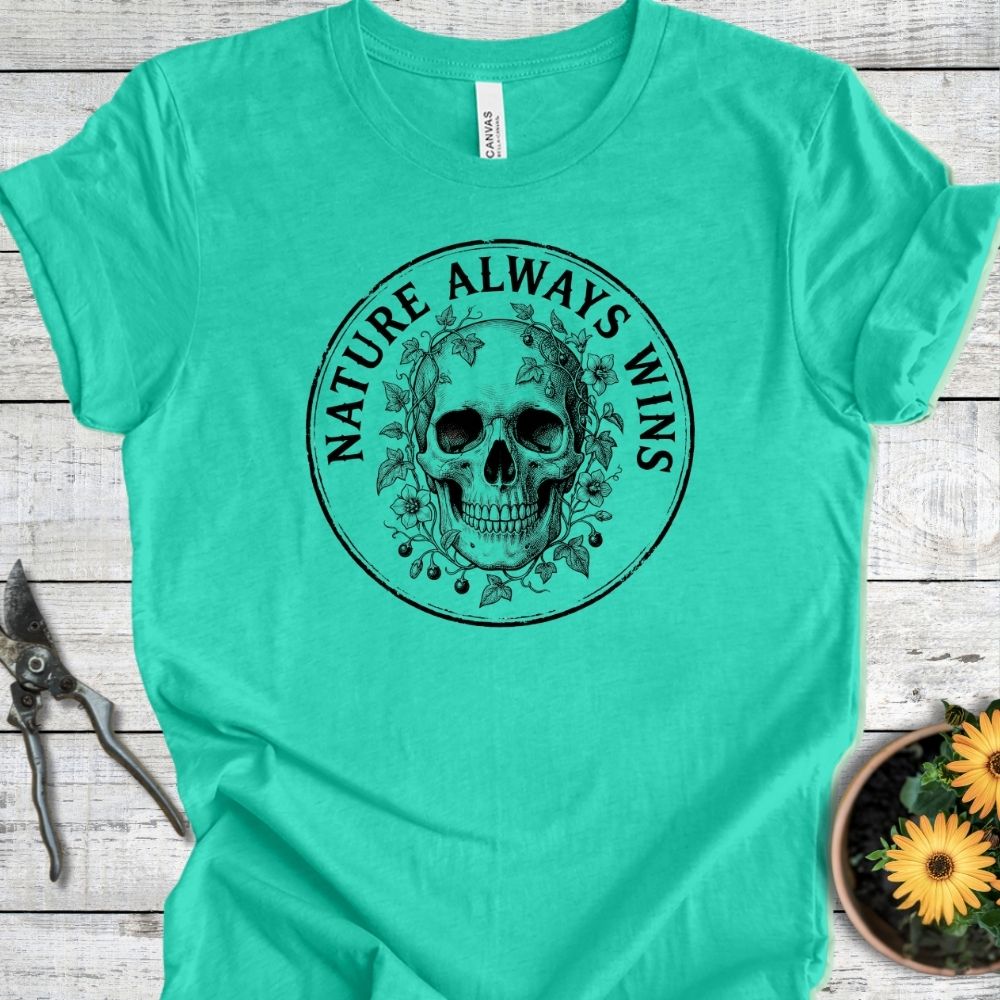 Printify T-Shirt Heather Sea Green / S Nature Always Wins T-Shirt