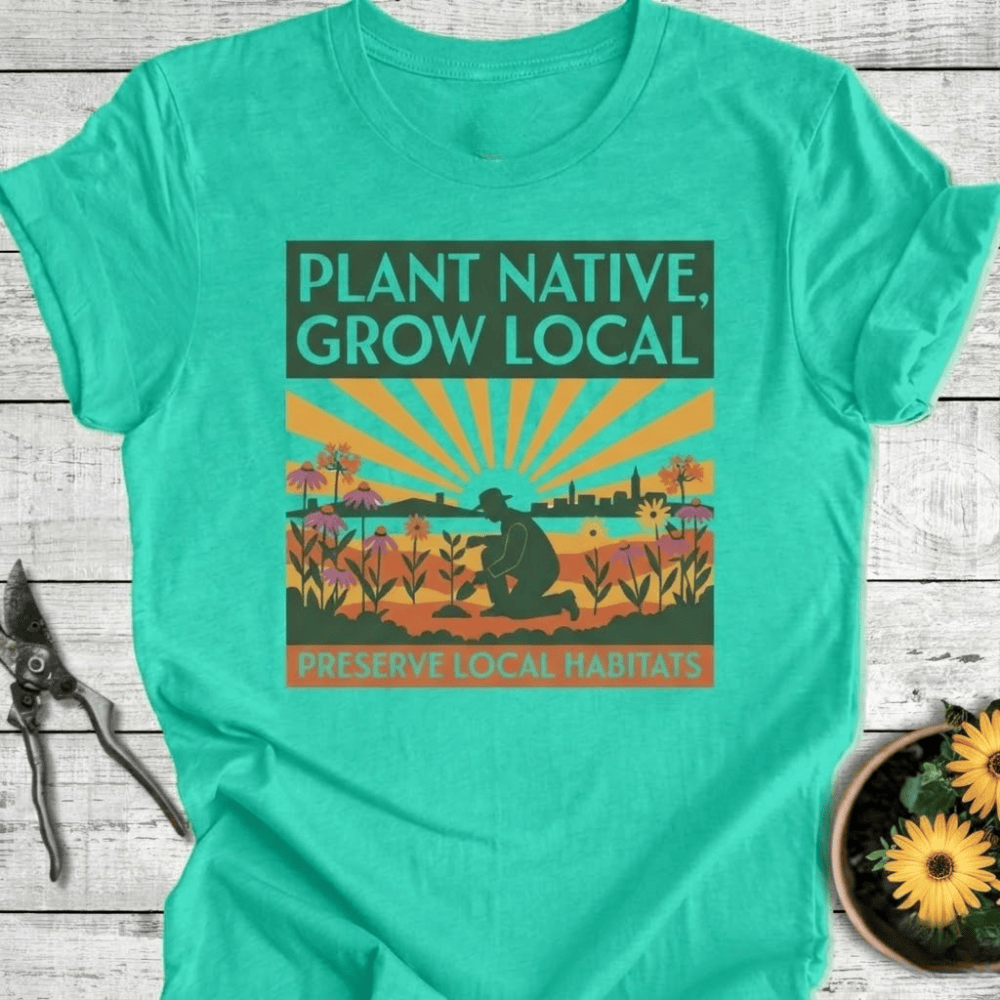 Printify T-Shirt Heather Sea Green / S Plant Native T-Shirt
