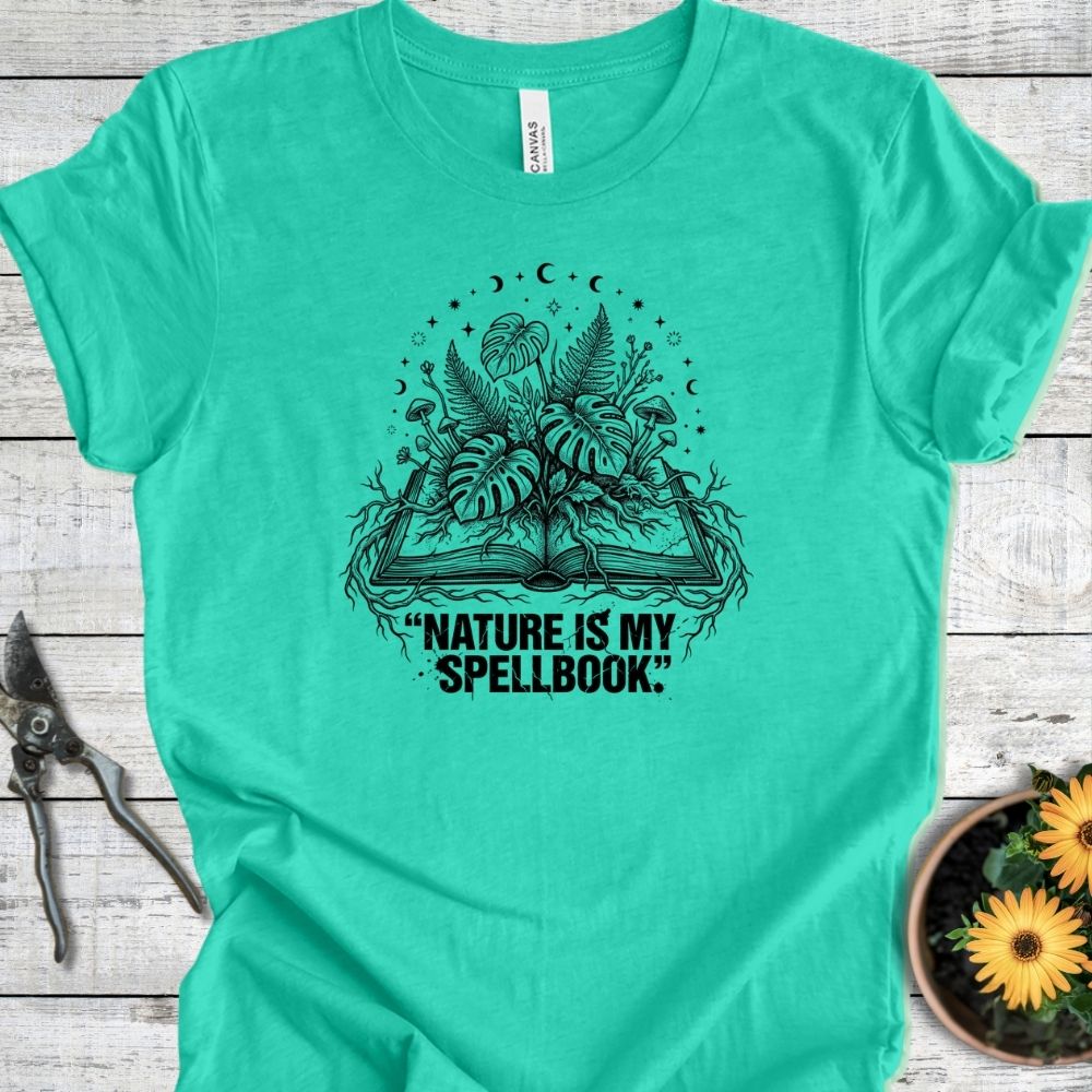 Printify T-Shirt Heather Sea Green / S Spellbook T-Shirt