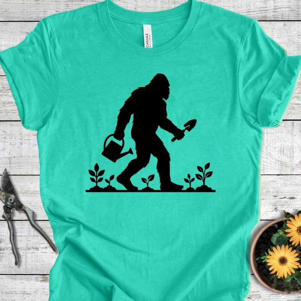 Printify T-Shirt Heather Sea Green / S Squatch Gardener T-Shirt