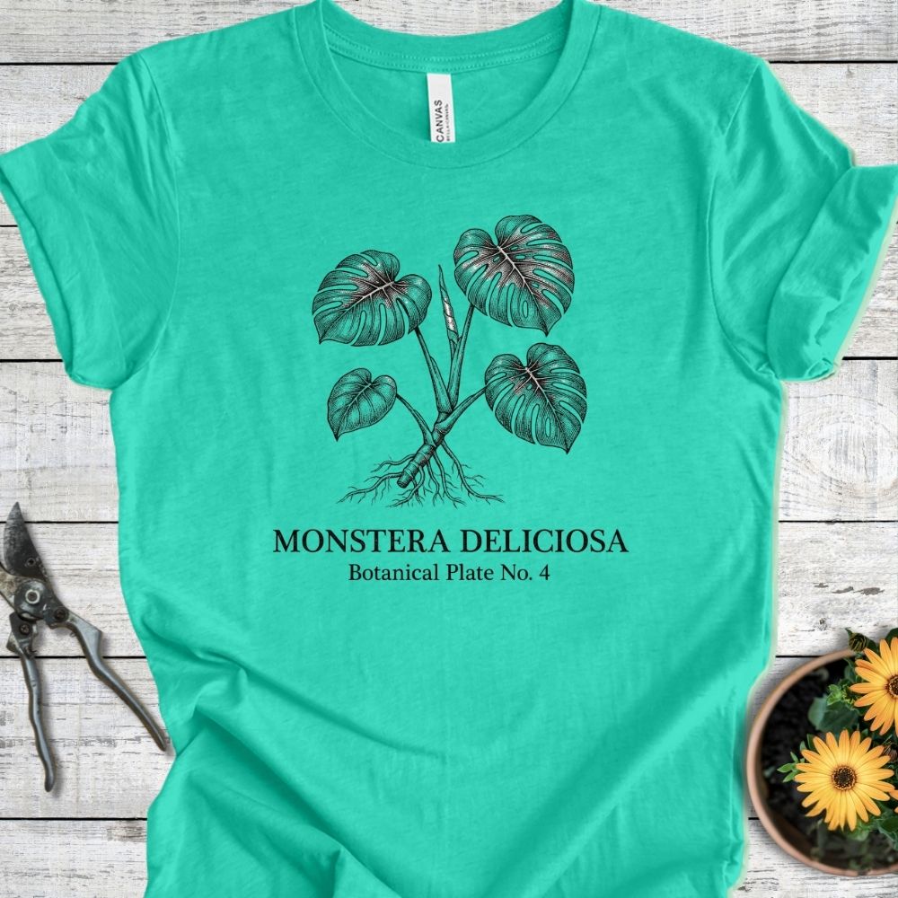 Printify T-Shirt Heather Sea Green / S Vintage Monstera T-Shirt