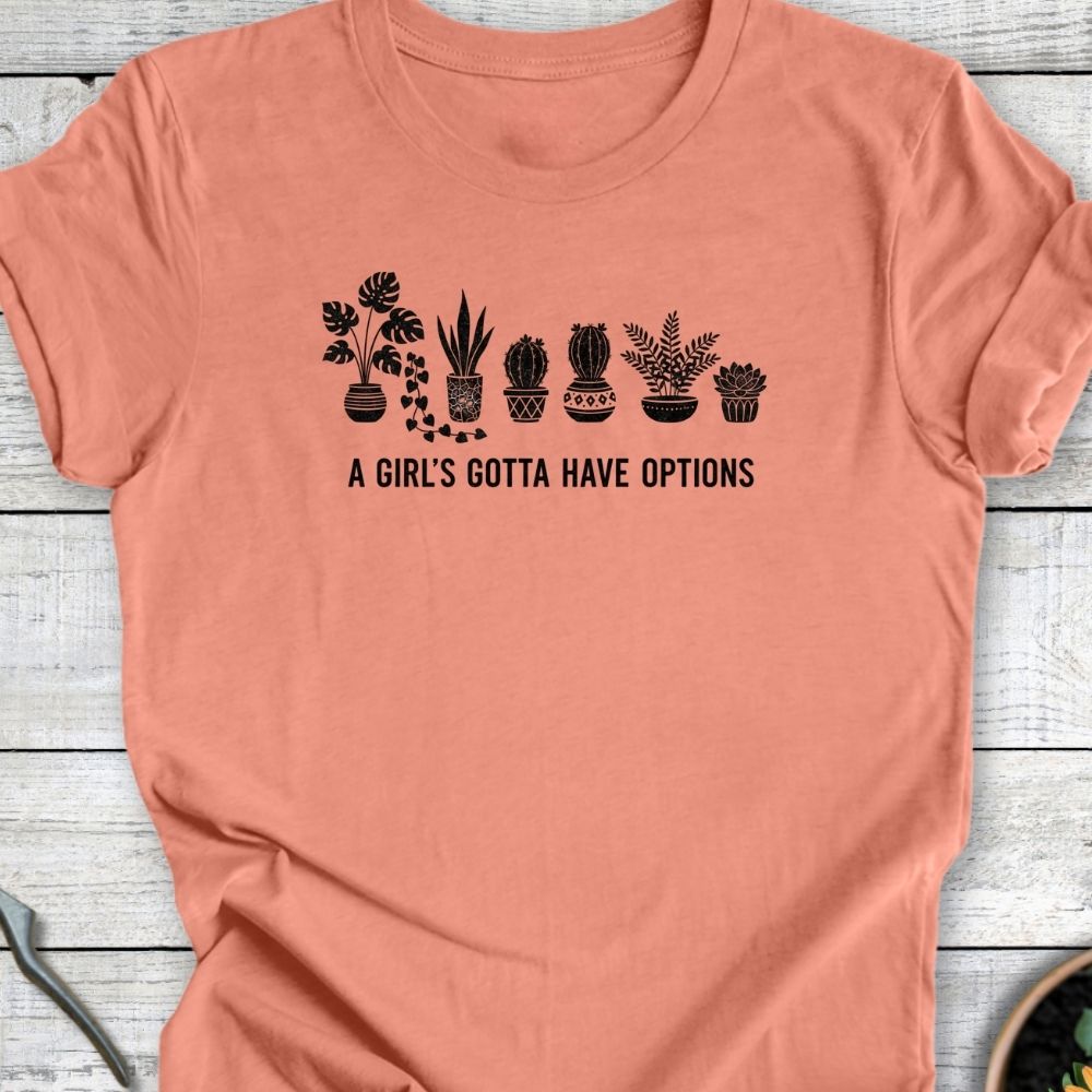 Printify T-Shirt Heather Sunset / S Botanical Options T-Shirt