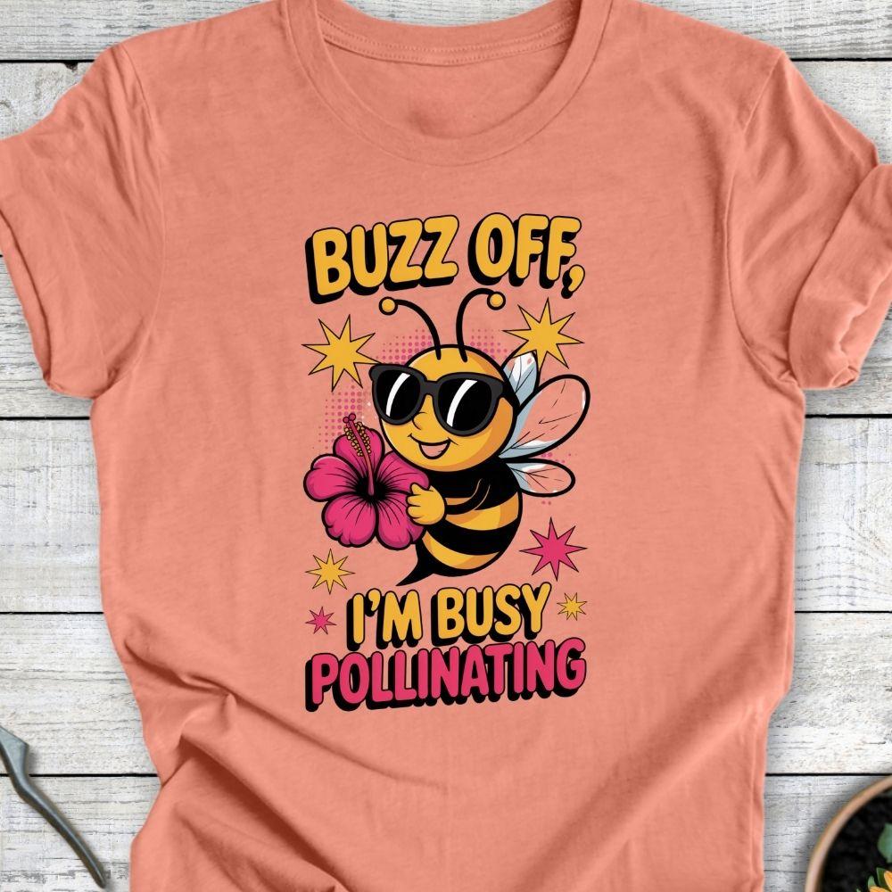 Printify T-Shirt Heather Sunset / S Buzz Off