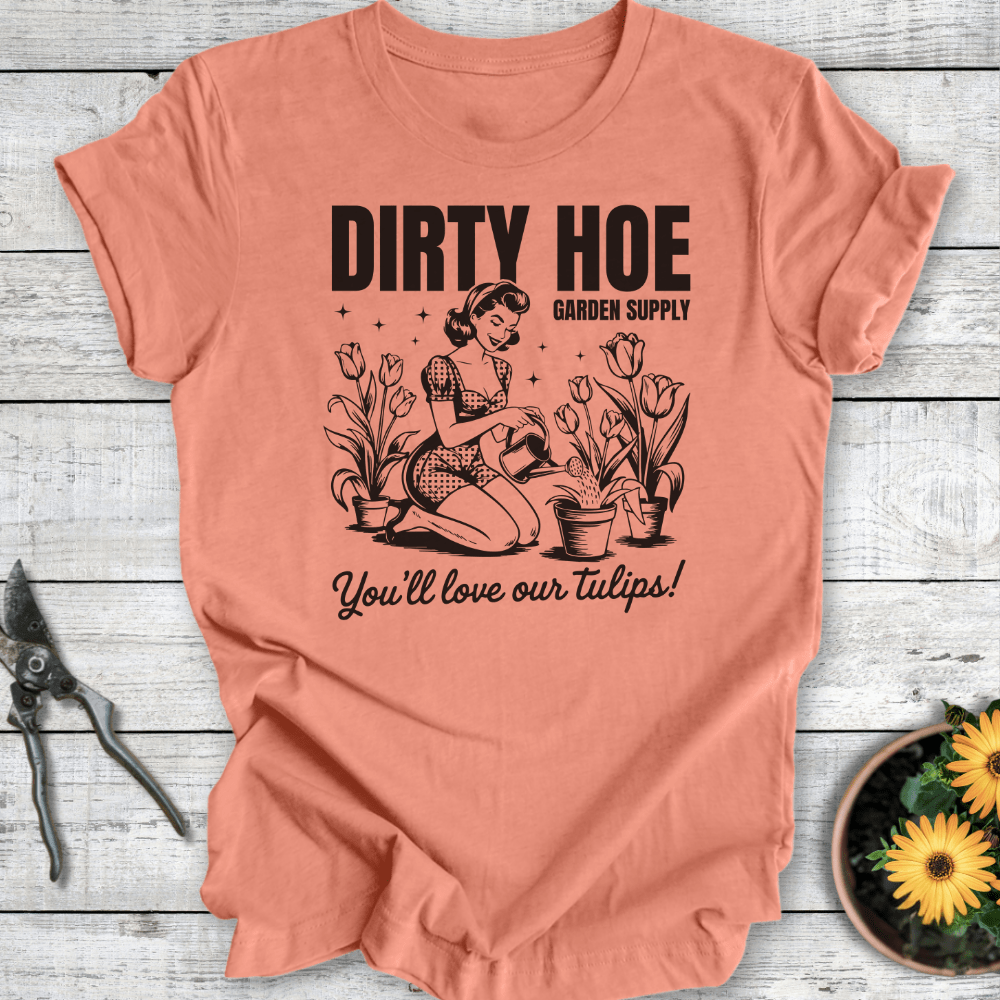 Printify T-Shirt Heather Sunset / S Dirty Hoe Garden Supply