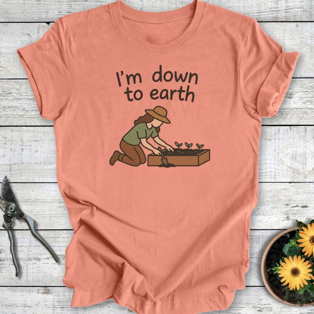 Printify T-Shirt Heather Sunset / S Down To Earth