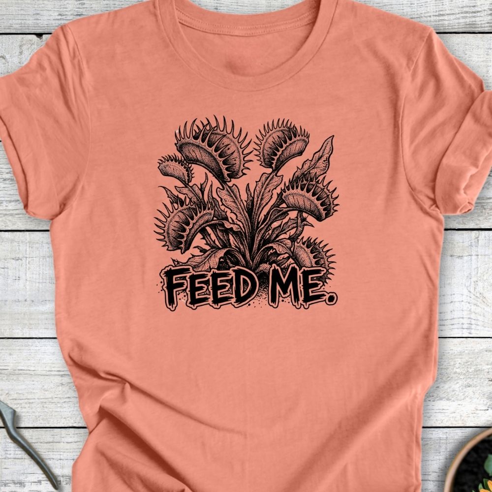 Printify T-Shirt Heather Sunset / S Feed Me T-Shirt