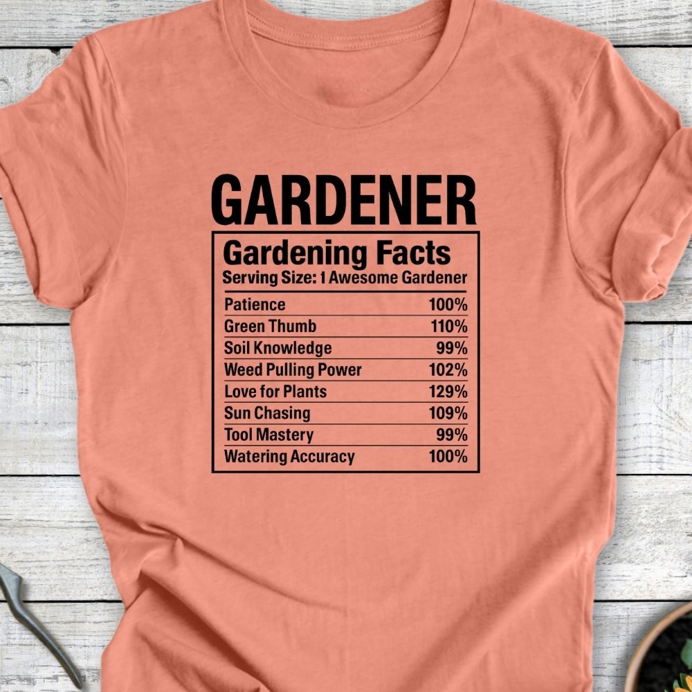 Printify T-Shirt Heather Sunset / S Gardening Facts