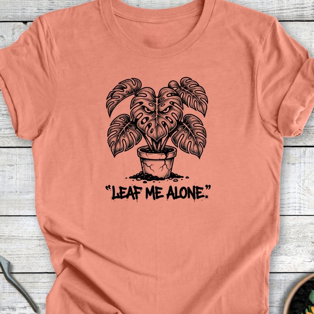 Printify T-Shirt Heather Sunset / S Leaf Me Alone T-Shirt