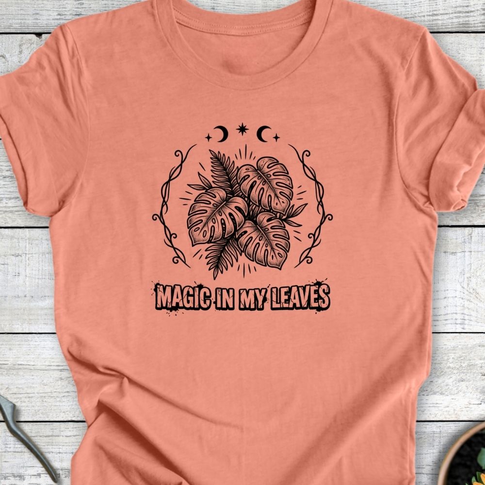 Printify T-Shirt Heather Sunset / S Magic Leaves T-Shirt