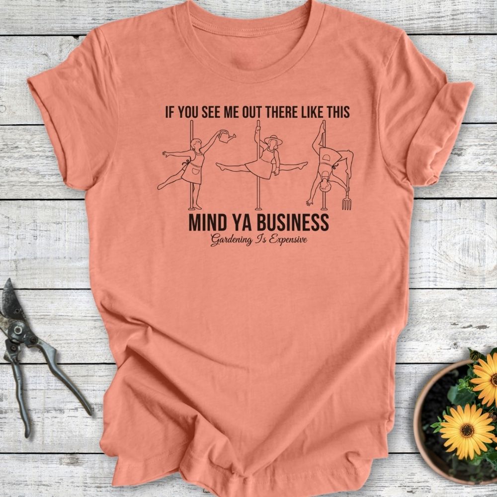 Printify T-Shirt Heather Sunset / S Mind Ya Business