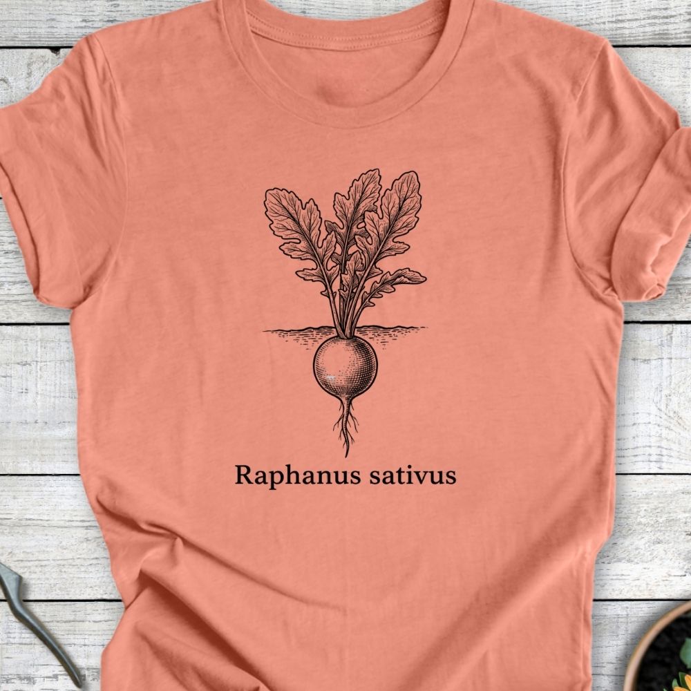 Printify T-Shirt Heather Sunset / S Raphanus Sativus T-Shirt