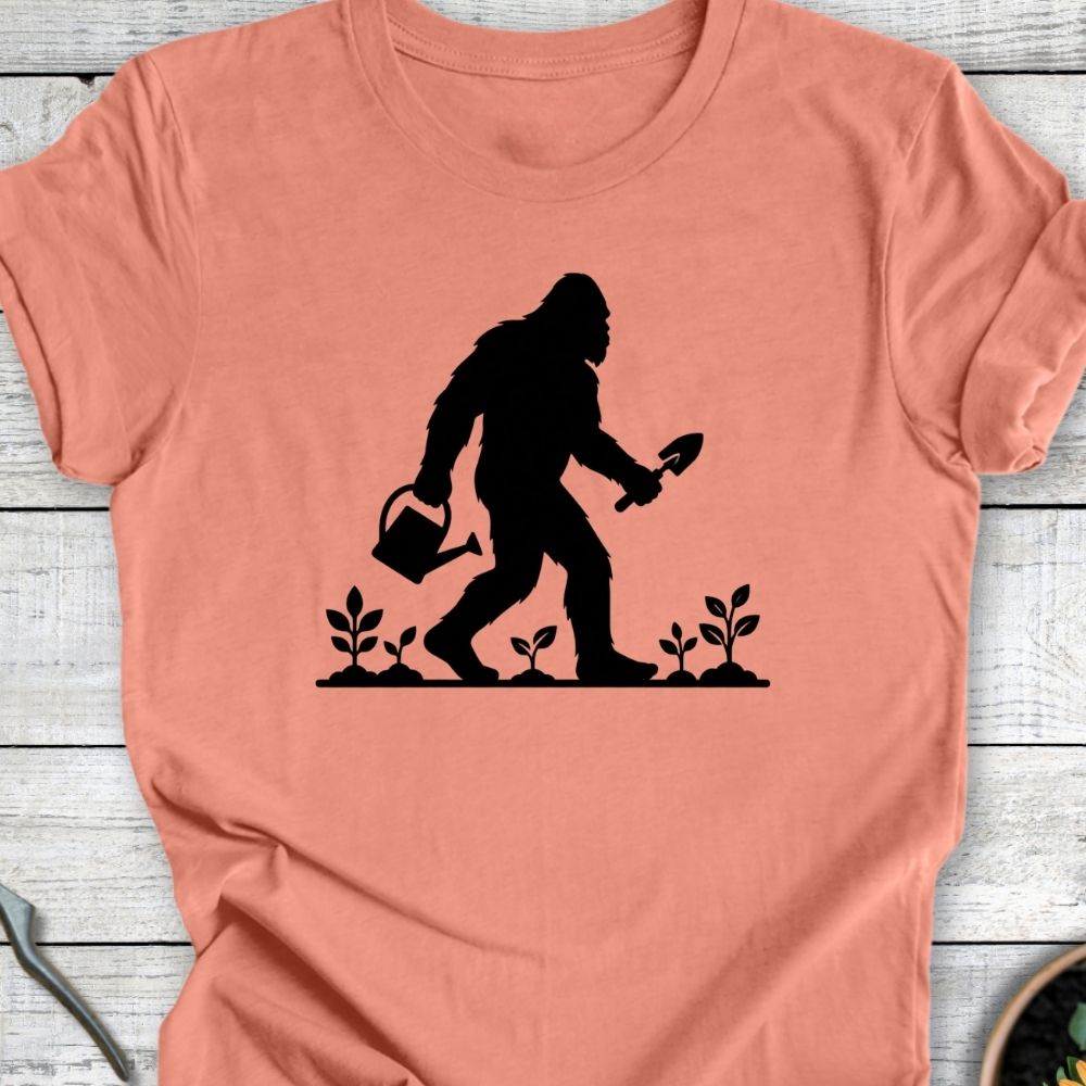 Printify T-Shirt Heather Sunset / S Squatch Gardener T-Shirt