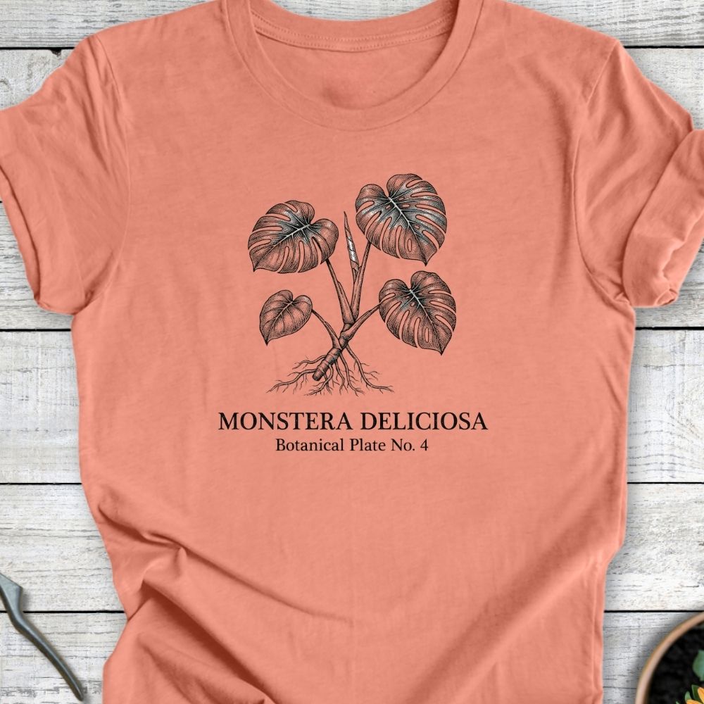 Printify T-Shirt Heather Sunset / S Vintage Monstera T-Shirt