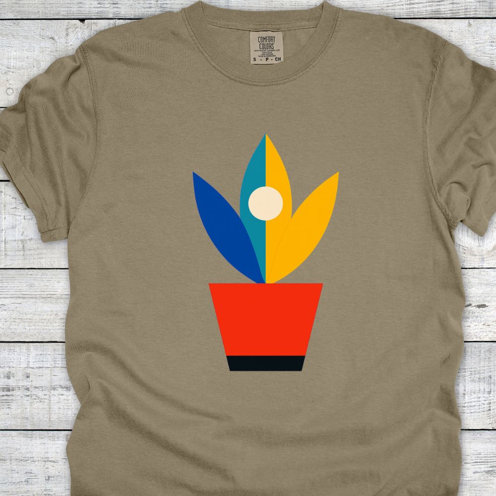 Printify T-Shirt Khaki / S Potted in Color T-Shirt
