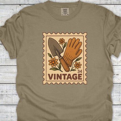 Printify T-Shirt Khaki / S Vintage Gardener