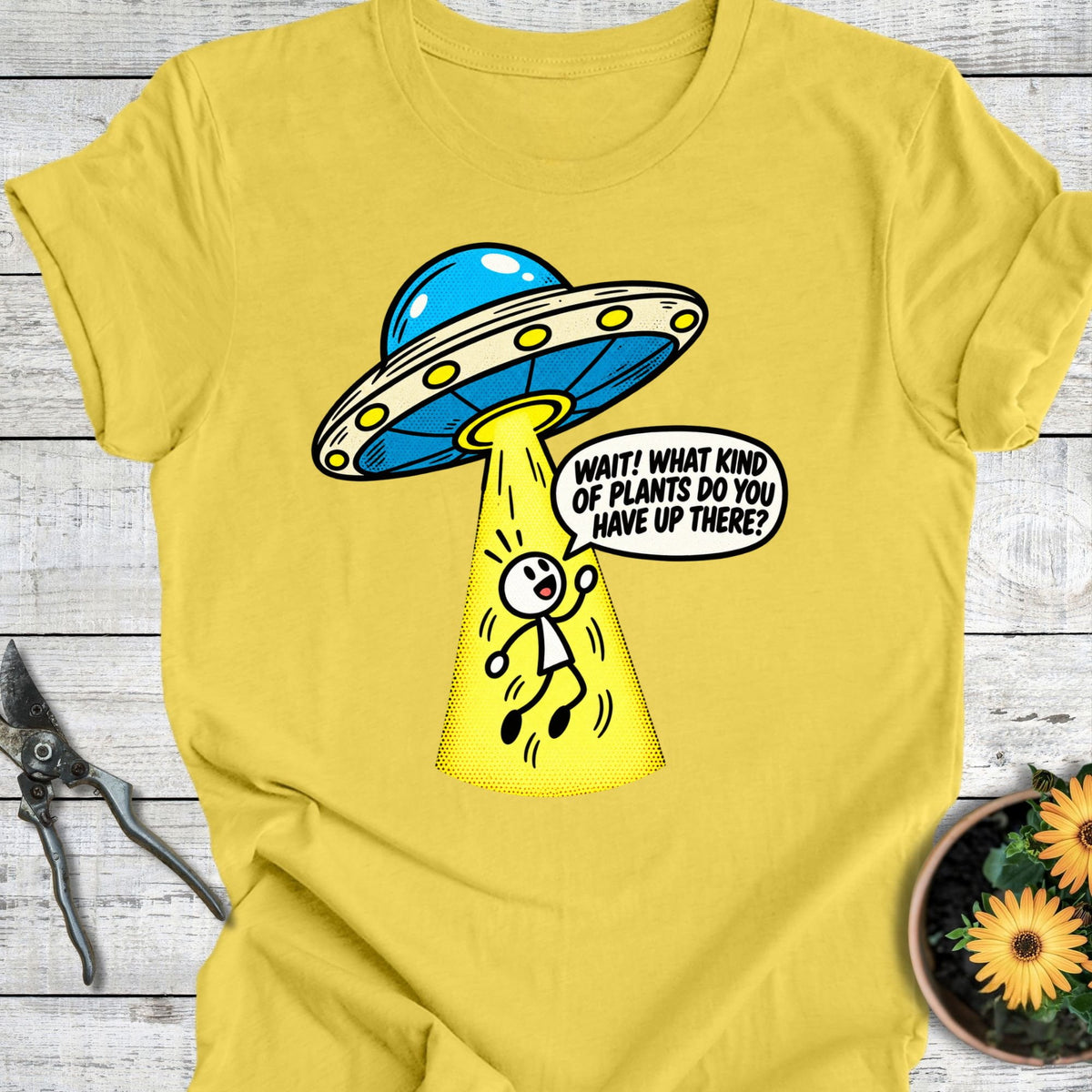 Printify T-Shirt Maize Yellow / S Alien Plant Life T-Shirt