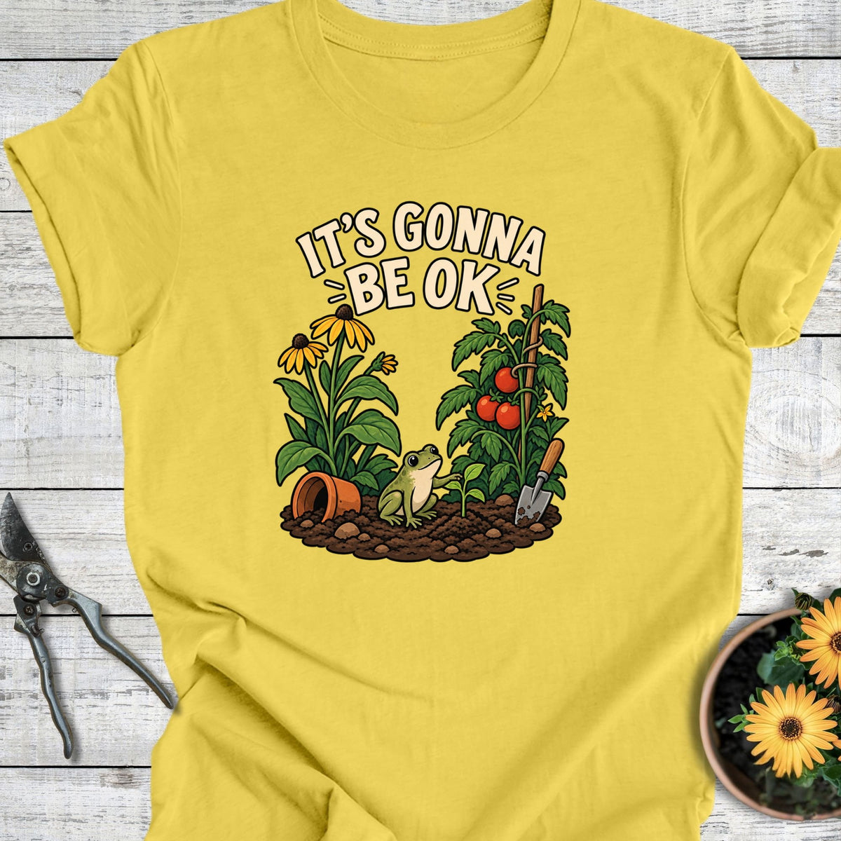 Printify T-Shirt Maize Yellow / S Be Ok T-Shirt