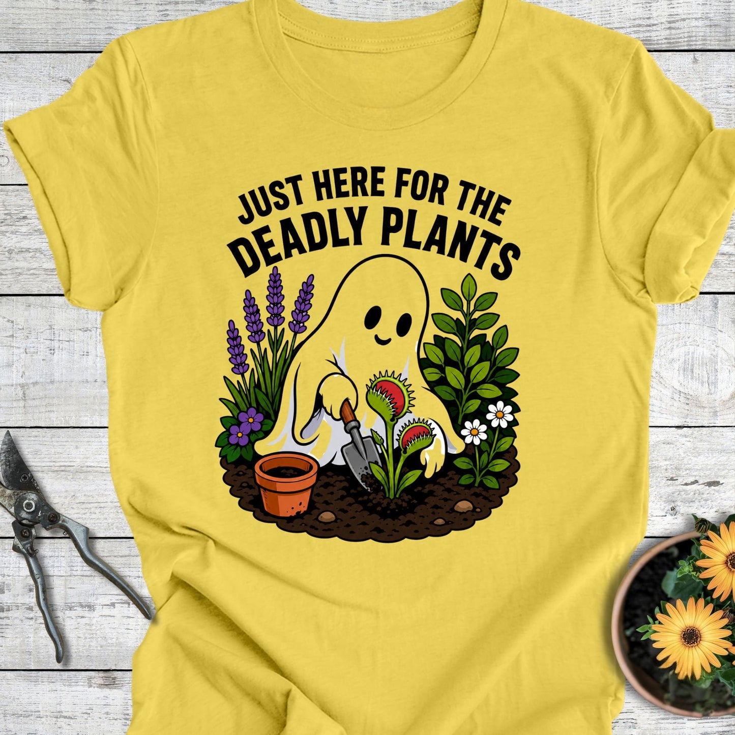Printify T-Shirt Maize Yellow / S Deadly Plants T-Shirt