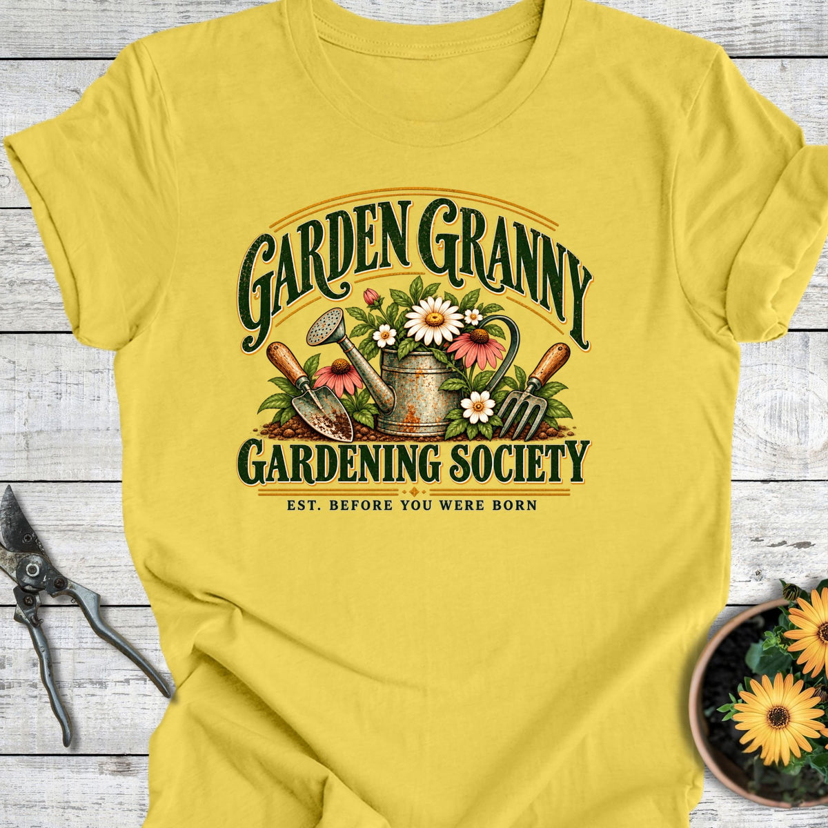 Printify T-Shirt Maize Yellow / S Granny Society T-Shirt