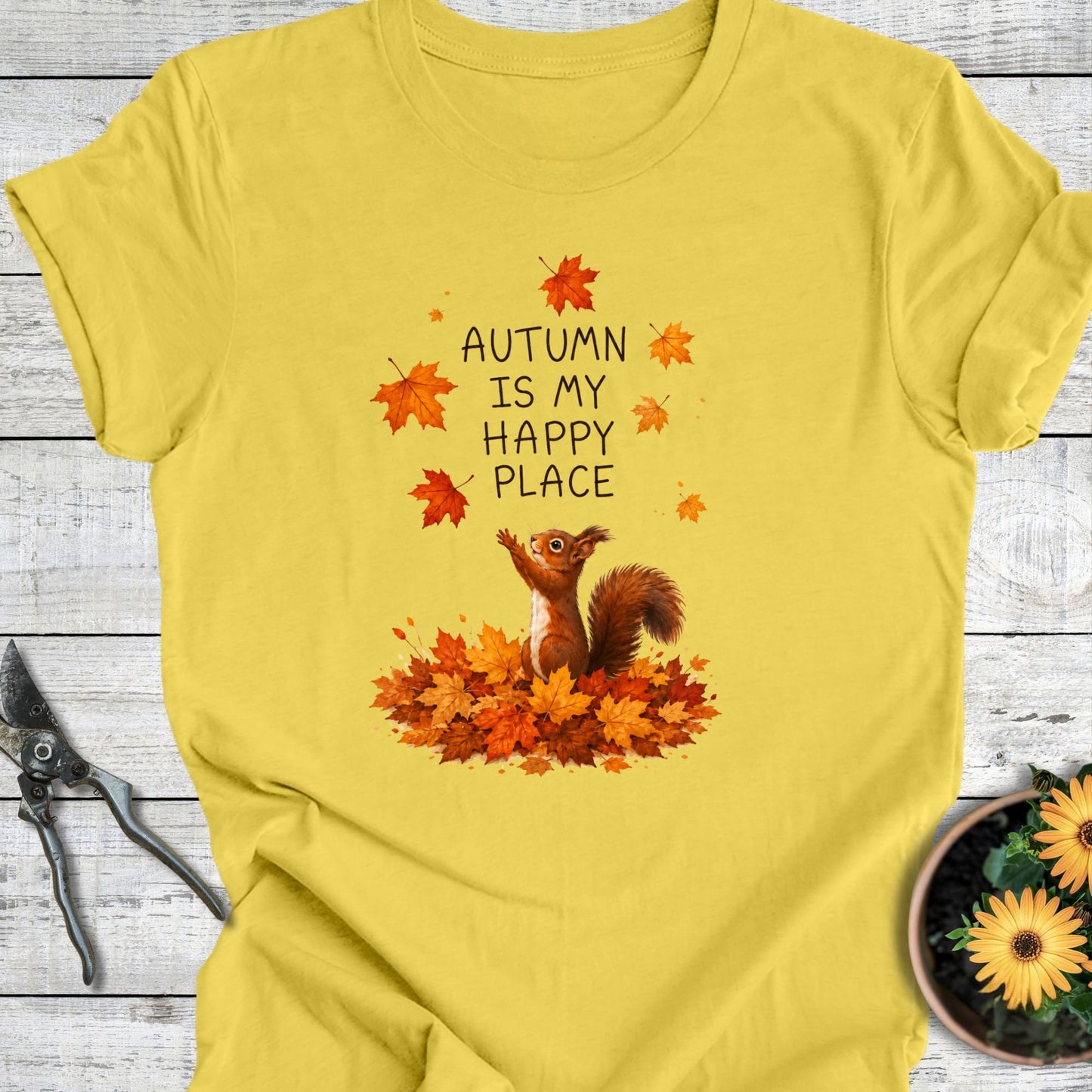 Printify T-Shirt Maize Yellow / S Happy Place T-Shirt