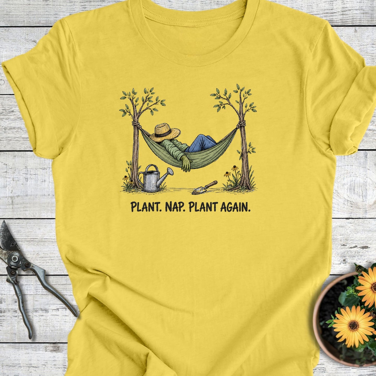 Printify T-Shirt Maize Yellow / S Plant Nap T-Shirt