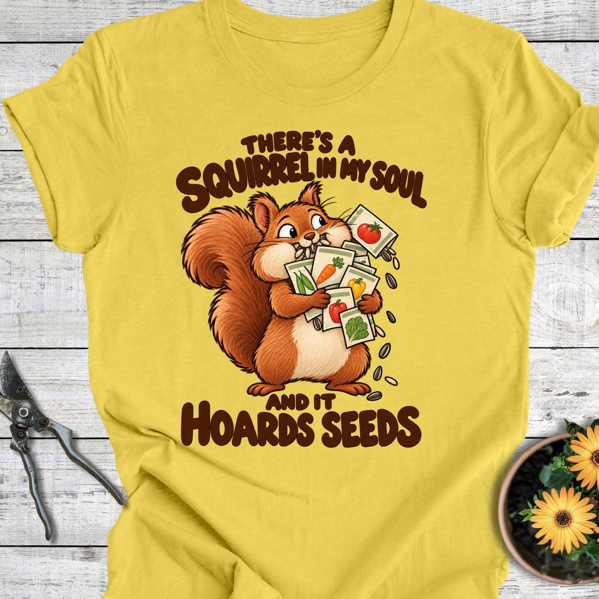 Printify T-Shirt Maize Yellow / S Squirrel's Soul T-Shirt