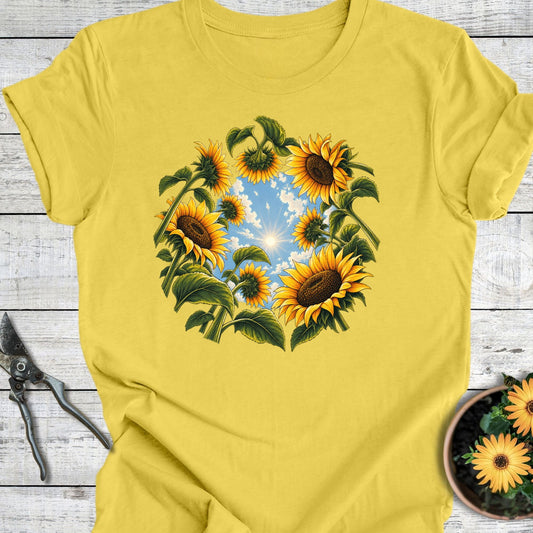 Printify T-Shirt Maize Yellow / S Sunflower Sky T-Shirt