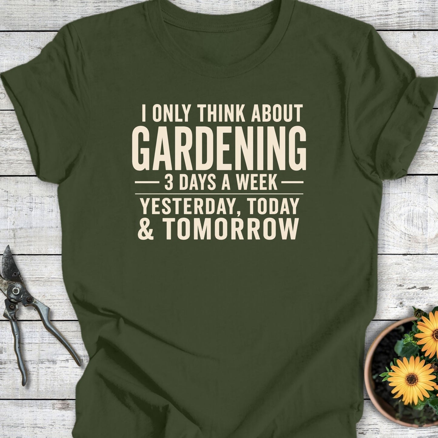 Printify T-Shirt Military Green / S 3 Days a Week T-Shirt