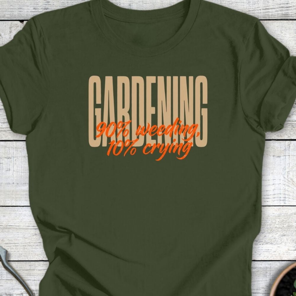 Printify T-Shirt Military Green / S 90% Weeding T-Shirt