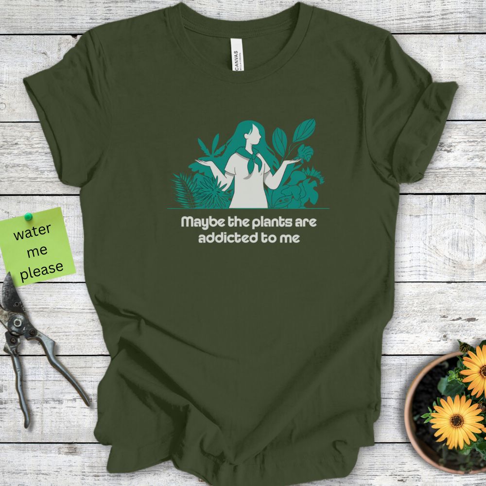 Printify T-Shirt Military Green / S Addicted to Me