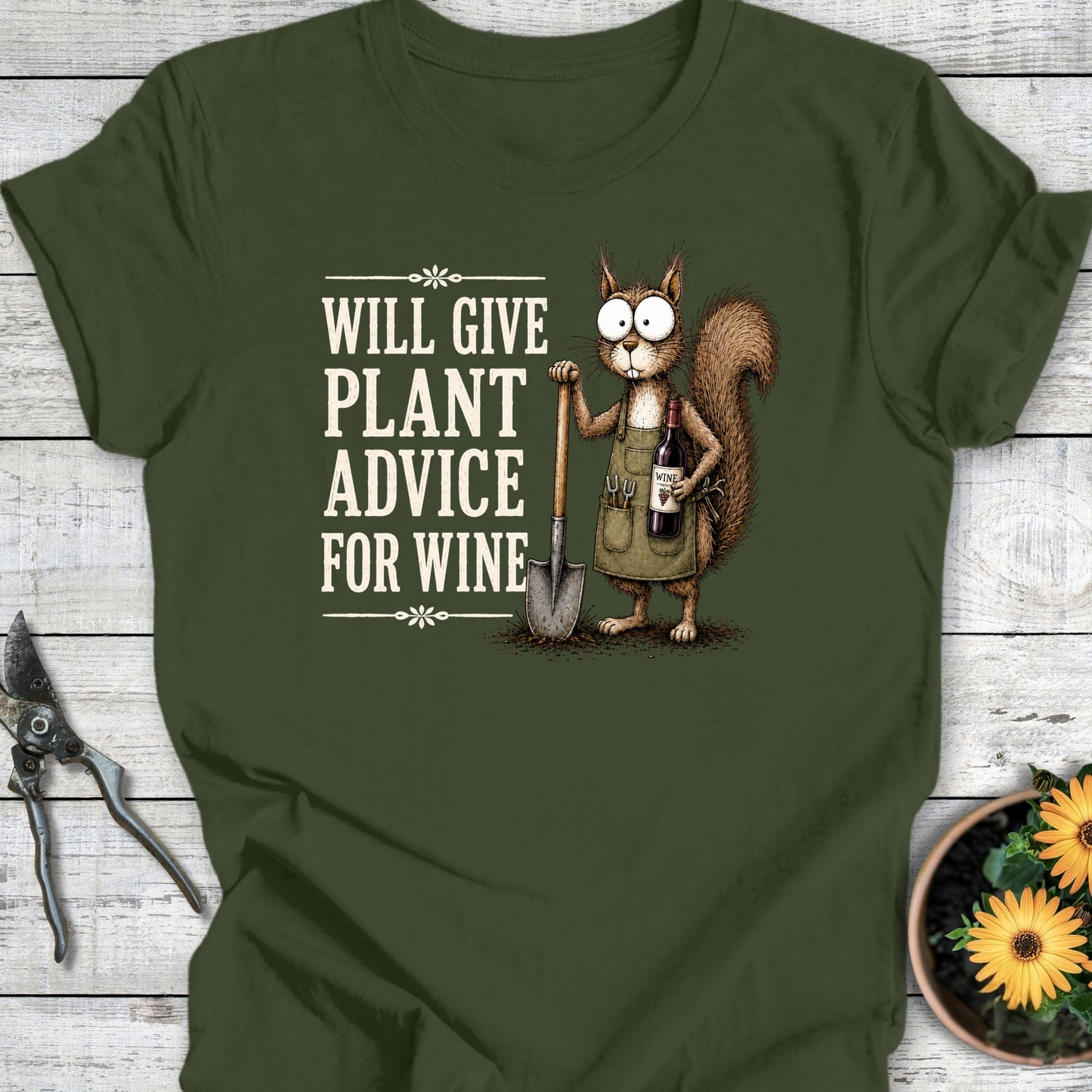 Printify T-Shirt Military Green / S Advice for Wine II T-Shirt