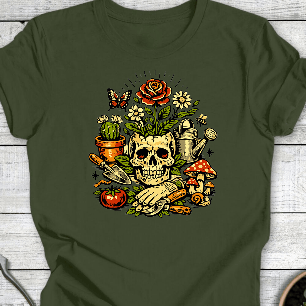 Printify T-Shirt Military Green / S Bloom from Bones T-Shirt