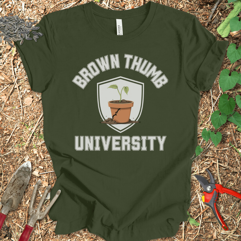 Printify T-Shirt Military Green / S Brown Thumb U