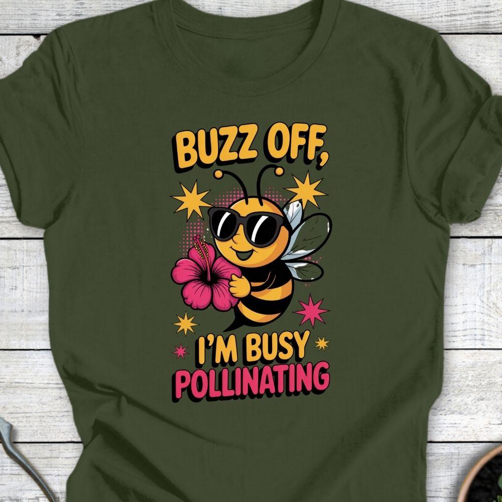 Printify T-Shirt Military Green / S Buzz Off