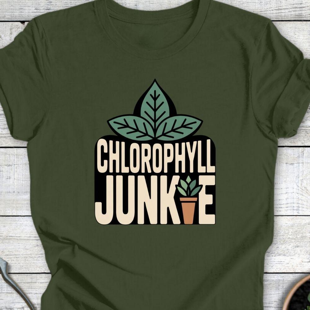 Printify T-Shirt Military Green / S Chlophyll Junkie