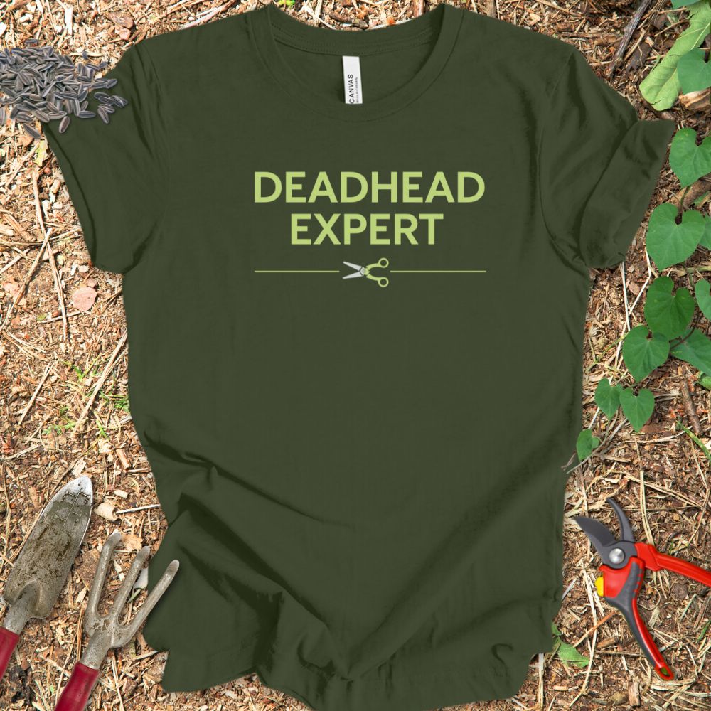 Printify T-Shirt Military Green / S Deadhead Expert