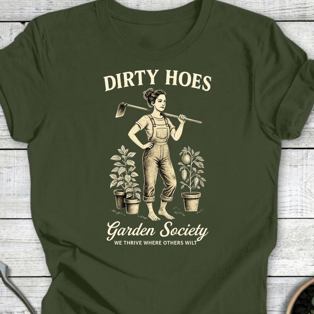 Printify T-Shirt Military Green / S Dirty Hoes T-Shirt