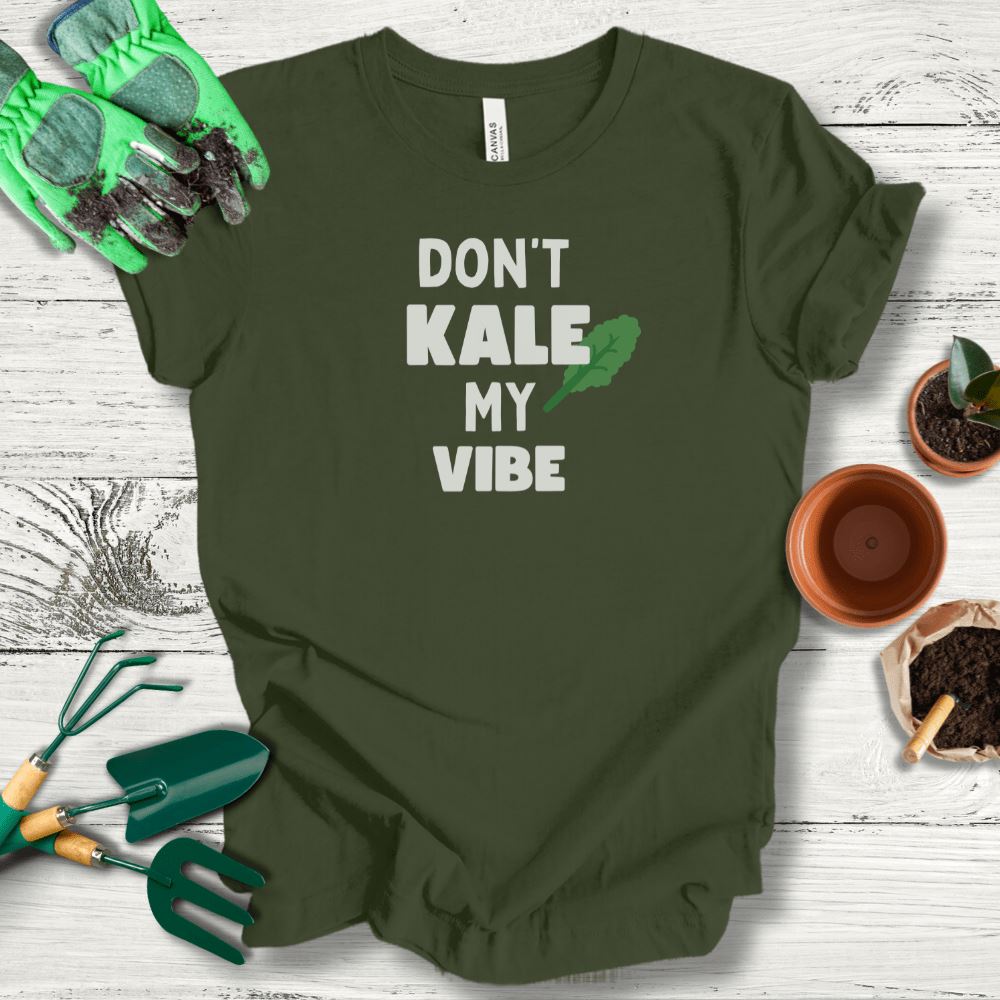 Printify T-Shirt Military Green / S Don't Kale My Vibe