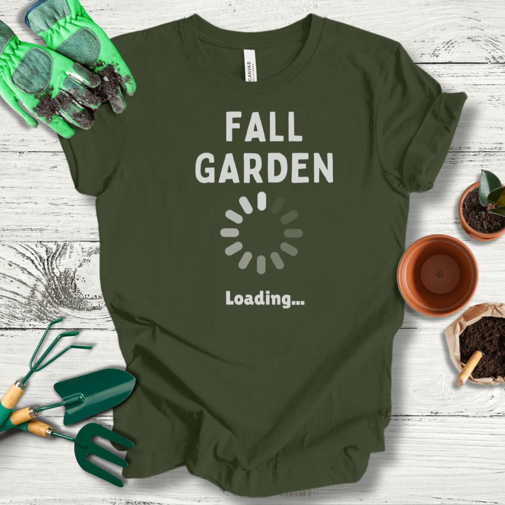 Printify T-Shirt Military Green / S Fall Garden