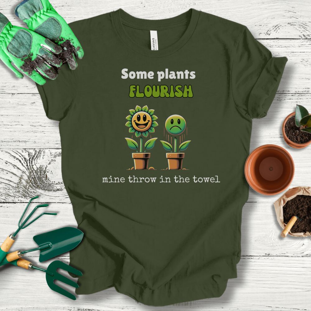 Printify T-Shirt Military Green / S Flourishing Plants