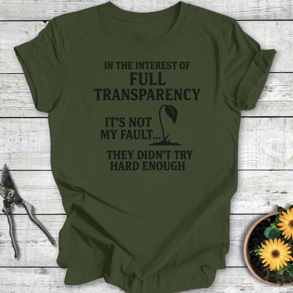 Printify T-Shirt Military Green / S Full Transparency