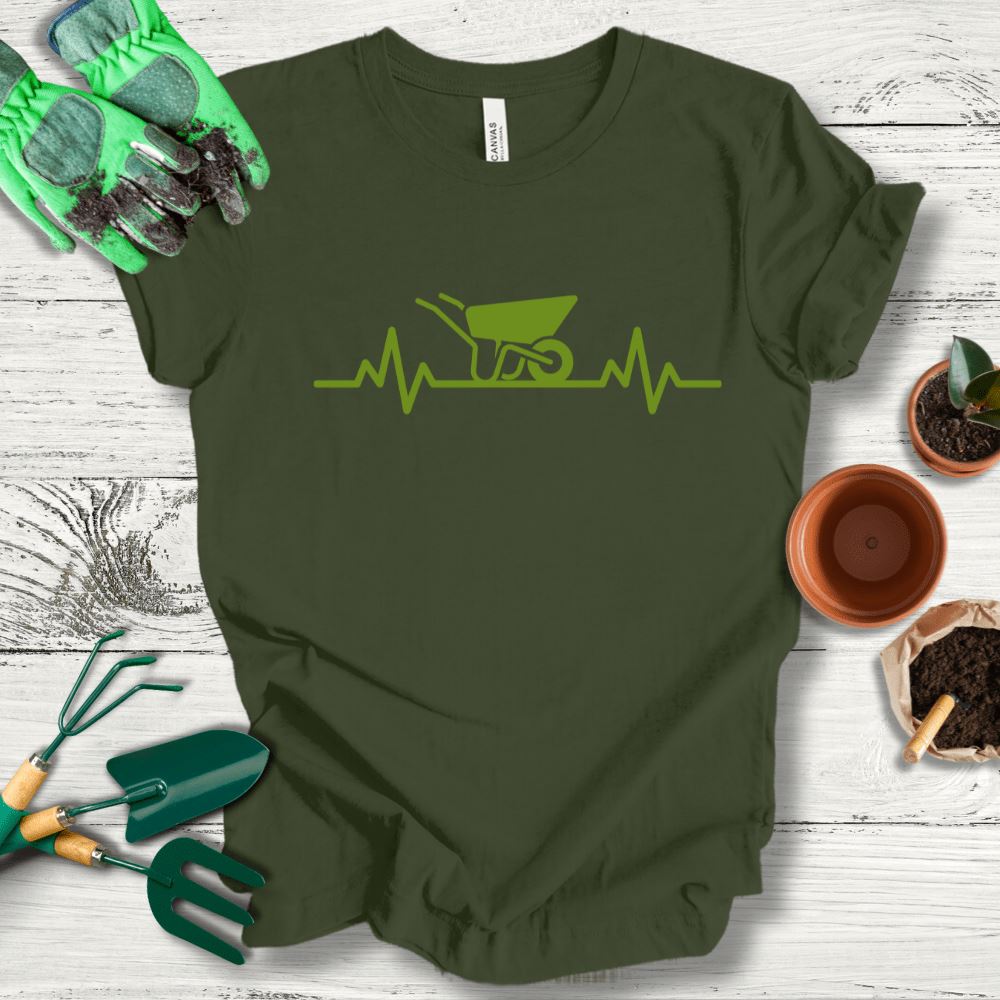 Printify T-Shirt Military Green / S Garden Heartbeat