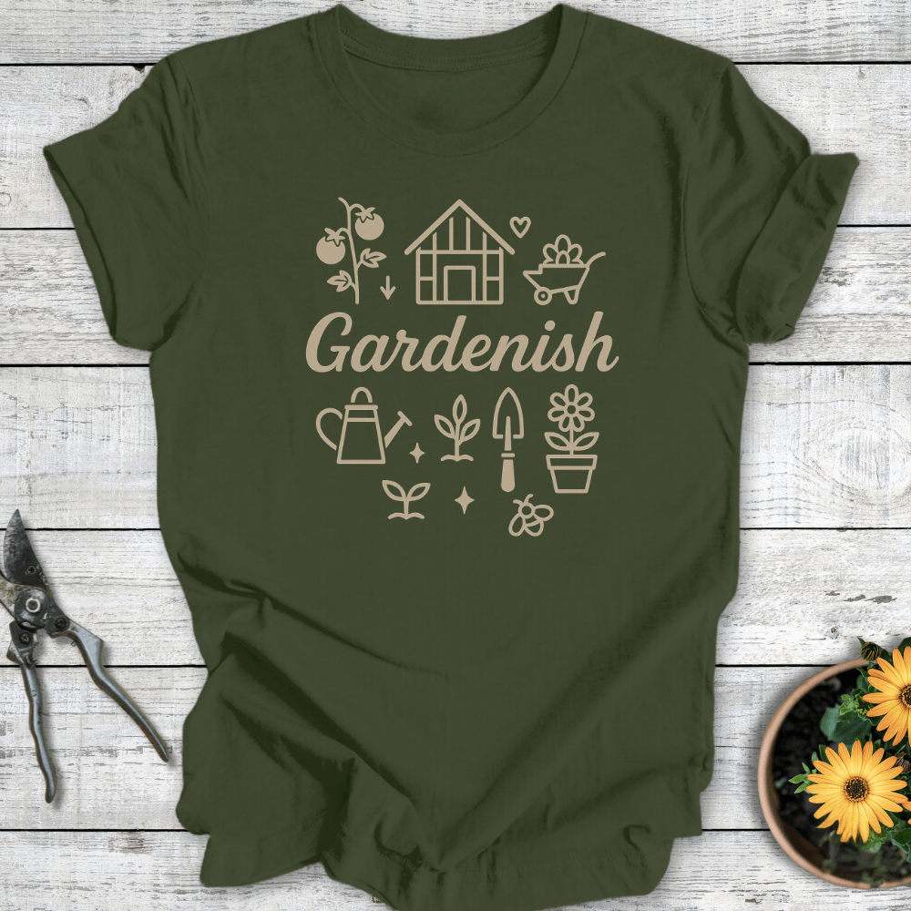 Printify T-Shirt Military Green / S Gardenish