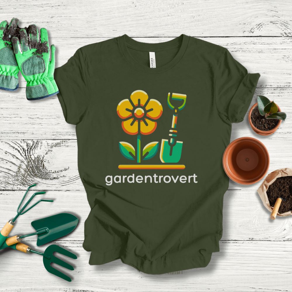 Printify T-Shirt Military Green / S Gardentrovert T-Shirt