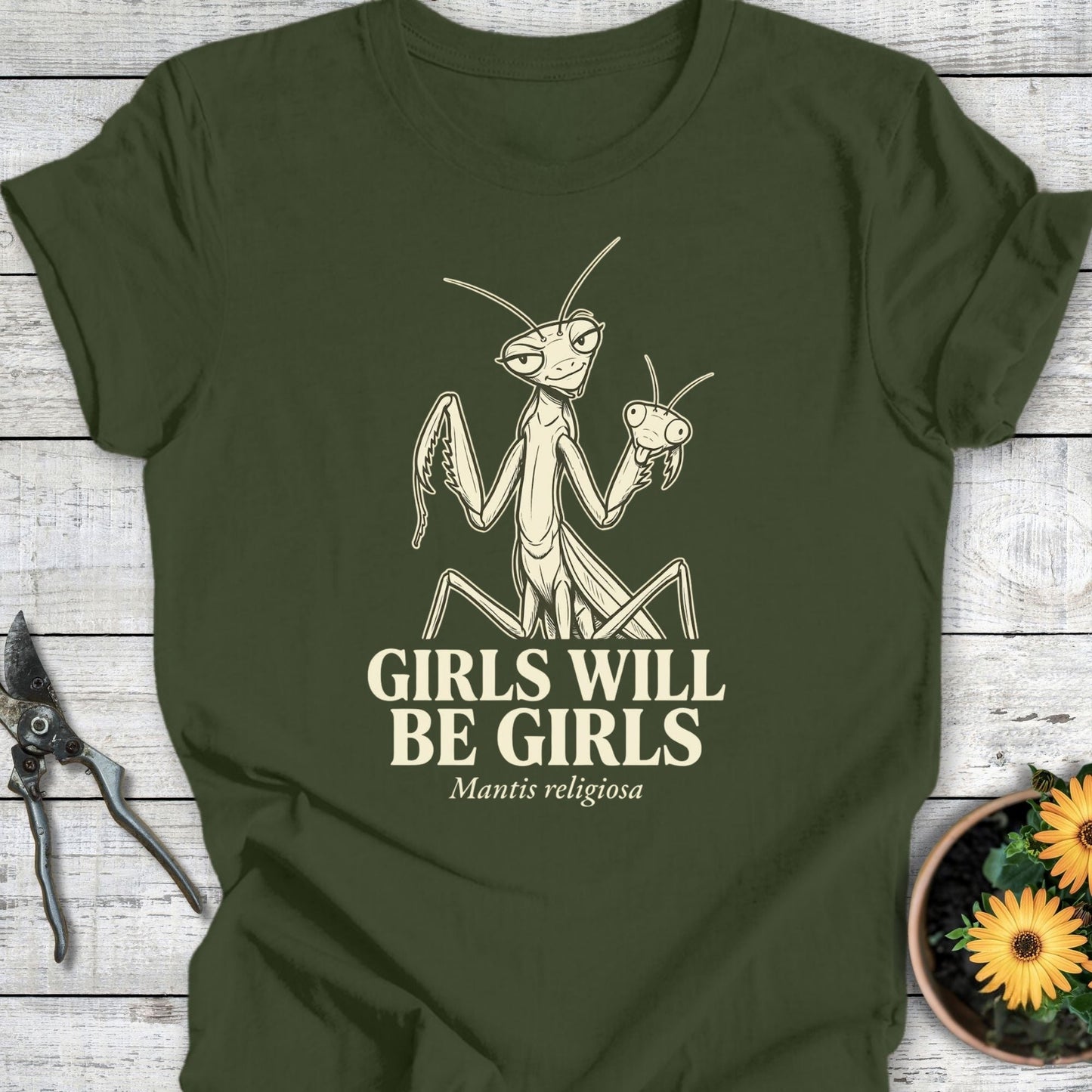 Printify T-Shirt Military Green / S Girls T-Shirt