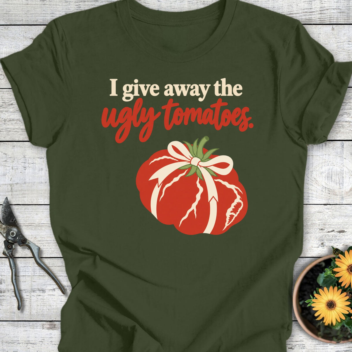 Printify T-Shirt Military Green / S Give Them Away T-Shirt