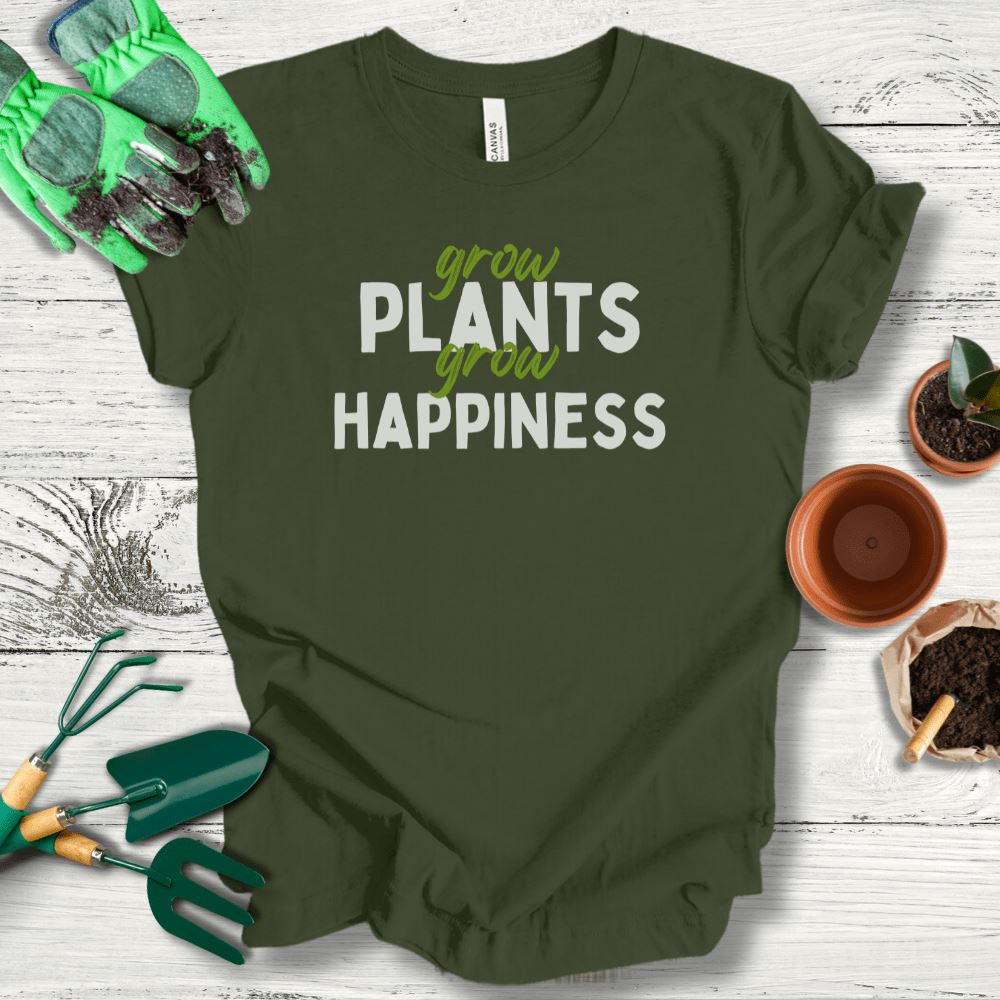 Printify T-Shirt Military Green / S Grow Happiness